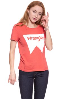 WRANGLER T SHIRT DAMSKI FESTIVAL TEE SPICED CORAL W7016EV6Y