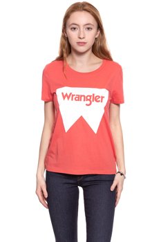 WRANGLER T SHIRT DAMSKI FESTIVAL TEE SPICED CORAL W7016EV6Y