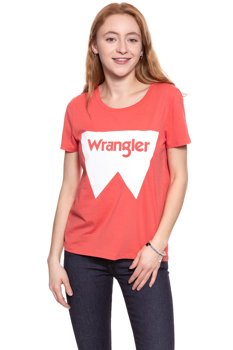 WRANGLER T SHIRT DAMSKI FESTIVAL TEE SPICED CORAL W7016EV6Y