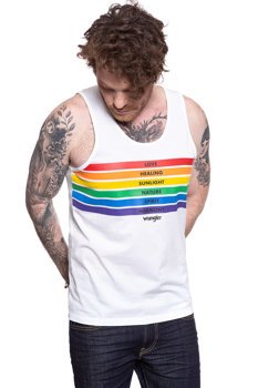 WRANGLER T SHIRT PRIDE TANK WHITE W769D3989