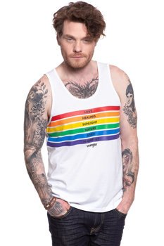 WRANGLER T SHIRT PRIDE TANK WHITE W769D3989