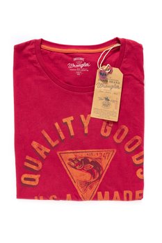 WRANGLER T SHIRT S/S GRAPHIC TEE JESTER RED W7930FK9S