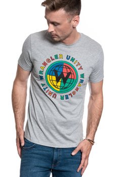 WRANGLER T SHIRT SS GLOBE TEE MID GREY MEL W7D9FKX37