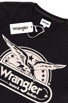 WRANGLER T SHIRT SS GRAPHIC TEE BLACK W7C56FQ01