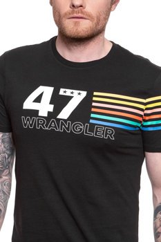 WRANGLER T SHIRT SS RAINBOW TEE FADED BLACK W7F1FKXV6