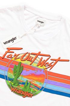 WRANGLER T SHIRT T-SHIRTS OUT TEE REAL WHITE W7C30FQW1      $    