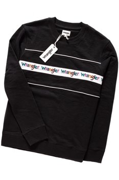 WRANGLER TAPED CREW SWEAT BLACK W6584IJ01