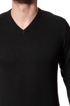 WRANGLER V NECK KNIT BLACK W85684Q01