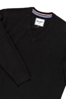 WRANGLER V NECK KNIT BLACK W85684Q01