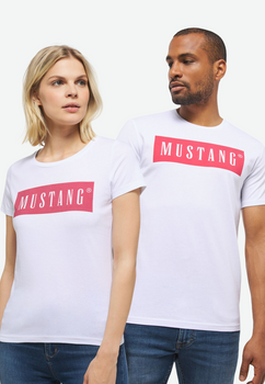 ZESTAW 6PAK MUSTANG STYLE ALEX C / ALINA C LOGO TEE MĘSKI/DAMSKI T-SHIRT KOSZULKA NADRUK CZARNA GRANATOWA BIAŁA 1013223