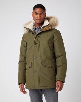 ZIMOWA KURTKA WRANGLER PARKA JACKET IVY GREEN W4D0WXXIX