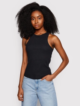 LEE RIBBED TANK DAMSKA BLUZKA NA RAMIĄCZKA BLACK L44QPJ0 112109957