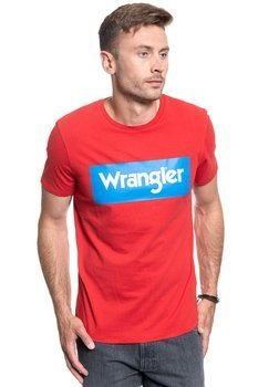WRANGLER SS LOGO TEE FORMULA RED W742FKXWO 112131089