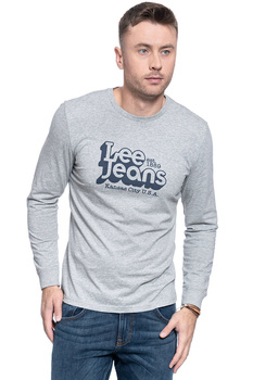 MĘSKI LONGSLEEVE LEE SEASONAL 70S LOGO GREY MELE L62OFQ37 112114755