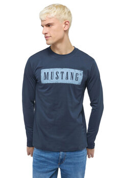 MUSTANG Adrian C Print MĘSKA KOSZULKA Z DŁUGIM RĘKAWEM Outer Space 1013540 5330