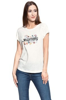 MUSTANG T SHIRT DAMSKI Audrey C Embro CLOUD DANCER 1007921 2020