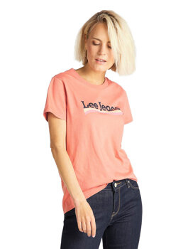 LEE CREW NECK TEE DAMSKII T-SHIRT PAPRIKA L41LETNI 112109063