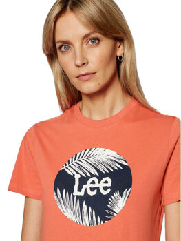 LEE CIRCLE TEE DAMSKI T-SHIRT LOGO NADRUK PAPRIKA L40TEHNI 112108747