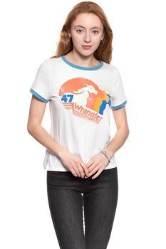 WRANGLER T SHIRT DAMSKI REGULAR TEE EGRET OFF WHITE W7383EVIO 112131034
