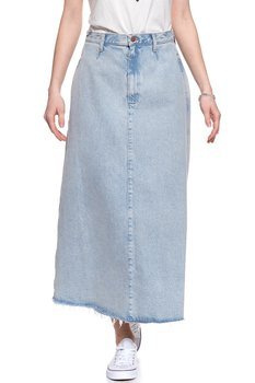 SPÓDNICA JEANSOWA WRANGLER LONG SKIRT WINTER BLEACH W263WJ10B 112128021