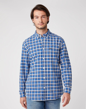 KOSZULA MĘSKA WRANGLER LS 1PKT BUTTON DOWN NAVY W5A3TS114 112130036