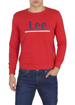 LEE CREW LOGO REGULAR FIT MĘSKA BLUZA KLASYCZNA LOGO L36JEIEF 112107872