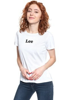 LEE T SHIRT DAMSKI LOGO T WHITE L40FEP12 112108538