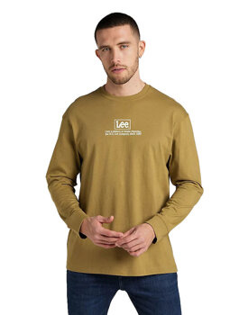 LEE LS LOGO LOOSE TEE MĘSKA KOSZULKA Z DŁUGIM RĘKAWEM LOGO L69AFQ85 112321850