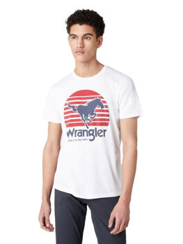 WRANGLER SS HORSE TEE MĘSKI T-SHIRT WHITE W7G1D3989 112131823