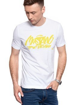 T-SHIRT MĘSKI MUSTANG ALEC X PRINT GENERAL WHITE 1009007 2045