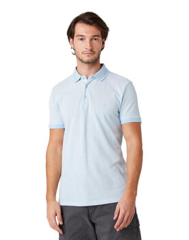 MĘSKIE POLO WRANGLER SS REFINED POLO CERULEAN BLUE W7AFKHXVT 112131336
