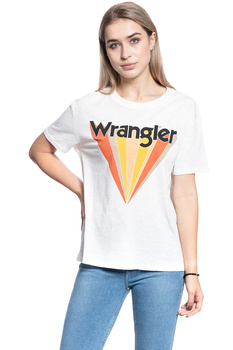 T-SHIRT DAMSKI WRANGLER BOYFRIEND TEE OFFWHITE W7019EA02 112130896
