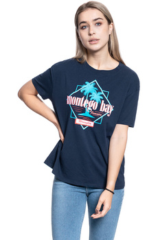 DAMSKI T-SHIRT WRANGLER BOYFRIEND TEE NAVY W7Q2GH114 112132080