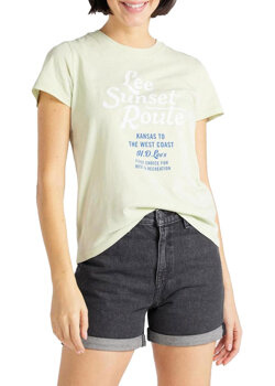 LEE GRAPHIC TEE DAMSKI T-SHIRT KOSZULKA NADRUK LOGO REGULAR FIT SUMMER GREEN L41AEPNK 112108854