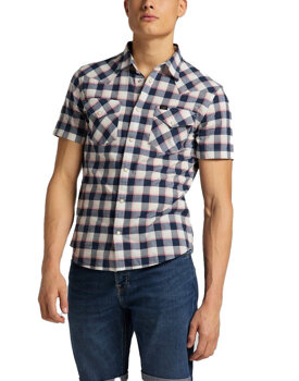 MĘSKA KOSZULA MATERIAŁOWA LEE SS WESTERN NAVY L640KK35 112115279