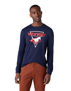 MĘSKI LONGSLEEVE WRANGLER LS MODERN AMERICANA NAVY W7G0D3114 112131821