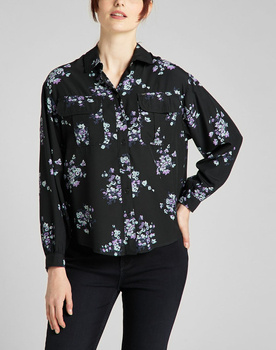 LEE FLORAL BLOUSE DAMSKA KOSZULA DŁUGI RĘKAW BLACK L49UXM01 112140185