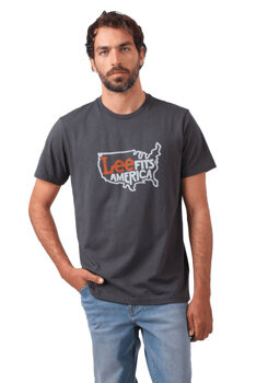 LEE HERITAGE TEE MĘSKI T-SHIRT REGULAR FIT WASHED BLACK L62PFEON 112114779