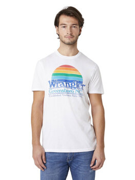 MĘSKA KOSZULKA T-SHIRT WRANGLER SS GRAPHIC TEE WHITE W7AID3989 112131343