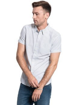 KOSZULA MĘSKA WRANGLER SS 1 PKT SHIRT REAL WHITE W5J1BMXW1 112130166
