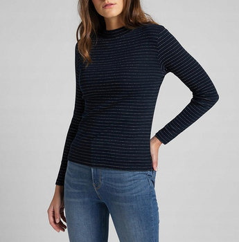 LEE HI NECK LS RIB TEE DAMSKA KOSZULKA Z DŁUGIM RĘKAWEM SKY CAPTAIN L44DPHHY 112109820