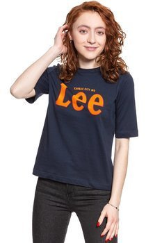 LEE T SHIRT DAMSKI TEE MIDNIGHT NAVY L43RAIMA 112109732