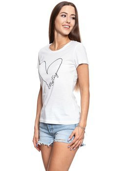 MUSTANG T SHIRT DAMSKI Alexia C Print Cloud Dancer 1008935 2020