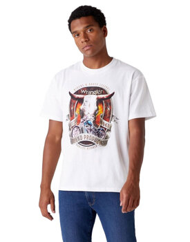 MĘSKI T-SHIRT WRANGLER SS SEASONAL TEE REAL WHITE W7ADGFXW1 112131330