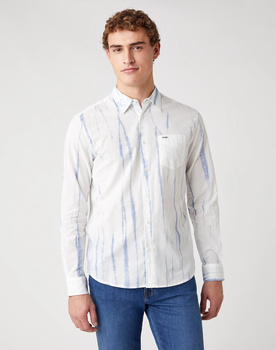 KOSZULA MĘSKA WRANGLER LS 1PKT SHIRT WHITE W5A9OG989 112130089