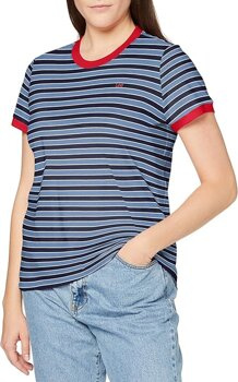 LEE DAMSKA KOSZULKA YARN DYE STRIPE TEE FROST PINK L41PKAMC 112109129