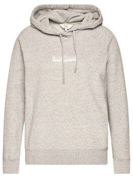 LEE ESSENTIAL HOODIE DAMSKA BLUZA Z KAPTUREM LOGO GREY MELE L53WTXMP 112112587