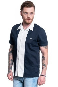 MĘSKA KOSZULA LEE SS BOWLING SHIRT REGULAR FIT SKY CAPTAIN L68BTGHY 112117040