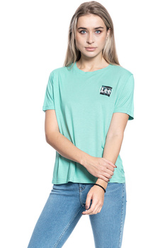 DAMSKI T-SHIRT LEE RELAXED FIT TEE AGATE GREEN L40CBWNB 112108497