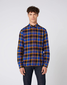 WRANGLER LS 1PKT BDOWN SHIRT COBALT BLUE W5A3ORB09 112130034